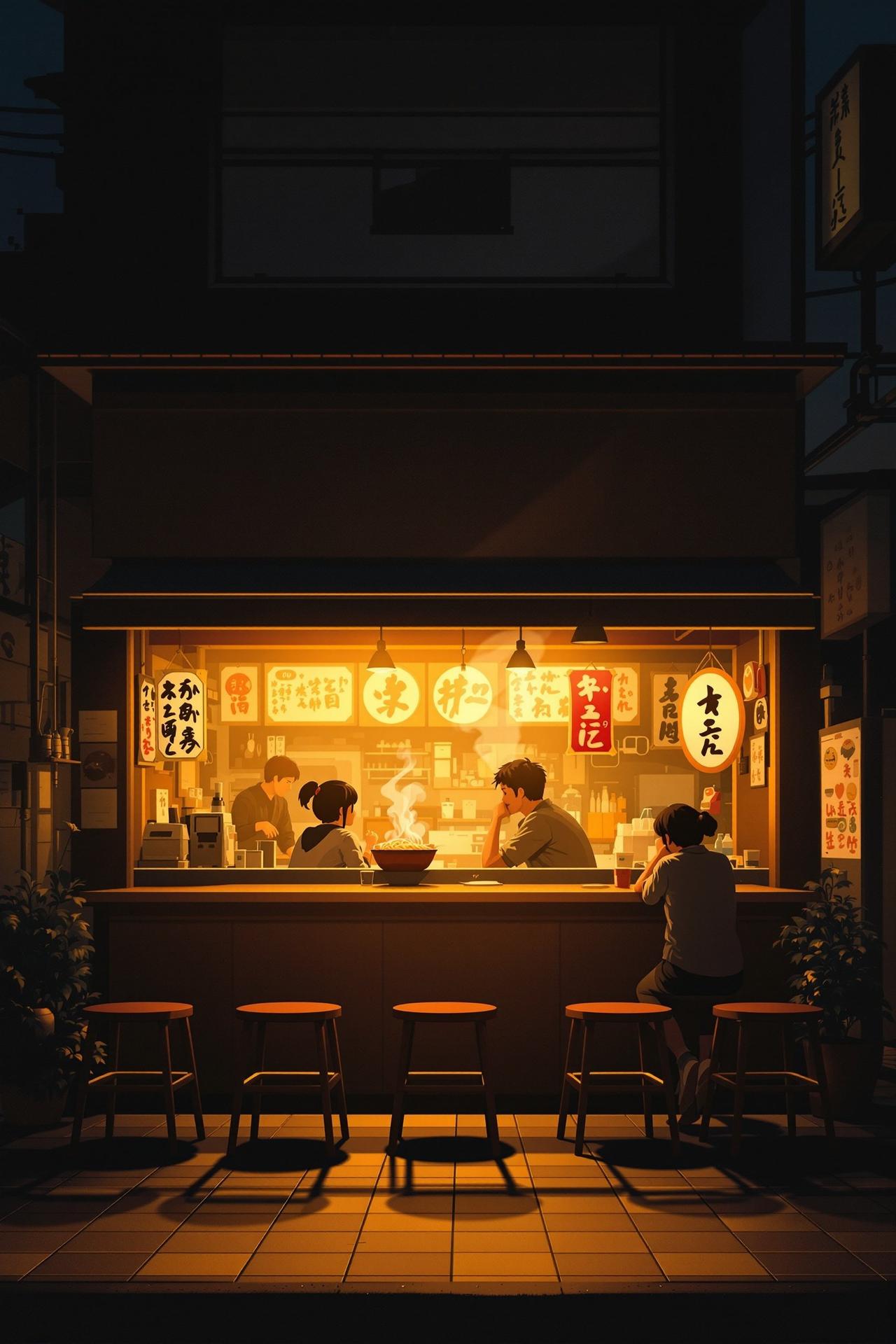 午夜家庭影院高分佳作电影《深夜食堂》高清海报，治愈系温情电影